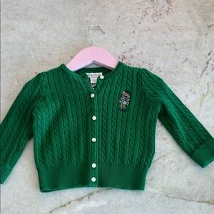 Ralph Lauren Kids Green Cable Knit Sweater